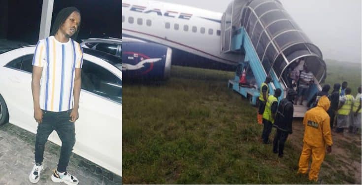 Air Peace: Naira Marley narrowly escapes plane mishap