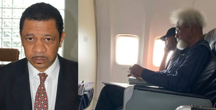 Prof. Wole Soyinka's son reacts to man who refused to give up his seat