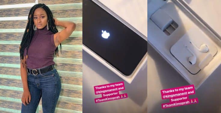 BBNaija 2019: Team kimoprah buys her a new phone just days after her eviction (video)