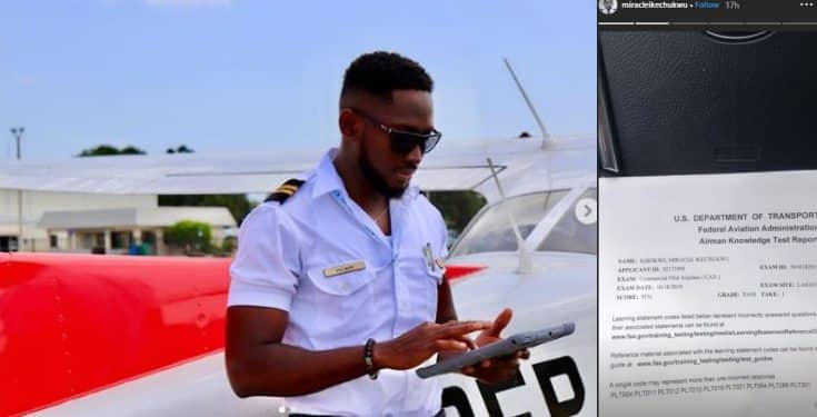 Miracle Igbokwe passes his commercial pilot airplane exams in flying colors