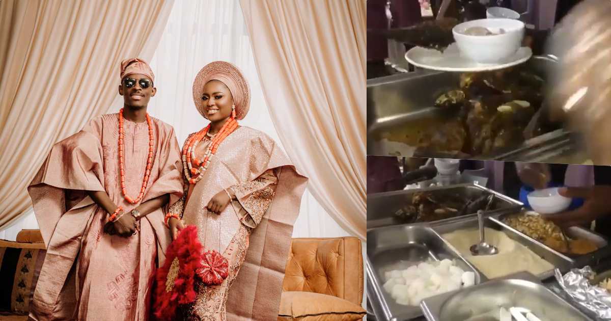 Man laments after event planner charged N400K for 'garri and fish' served at his wedding (Video)