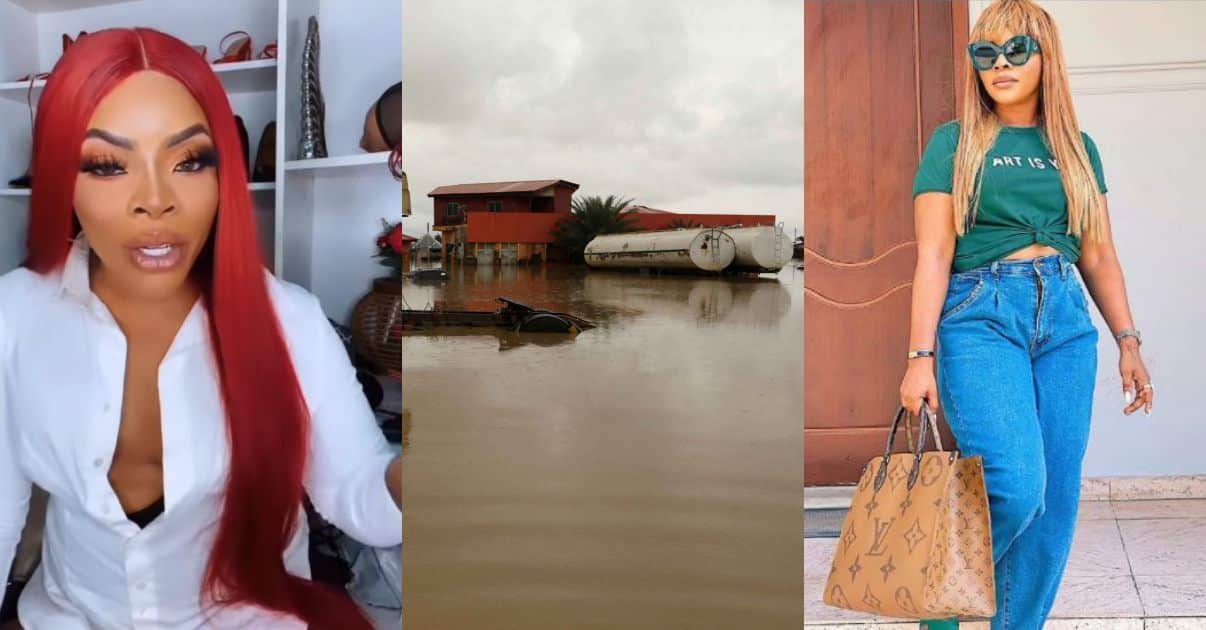 Flood: Laura Ikeji reacts as Lagos puts Ikoyi, Lekki, Victoria Island residents on red alert (Video)