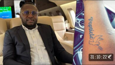 Ubi Franklin fumes following backlash of getting tattoo of Davido's late son's nickname