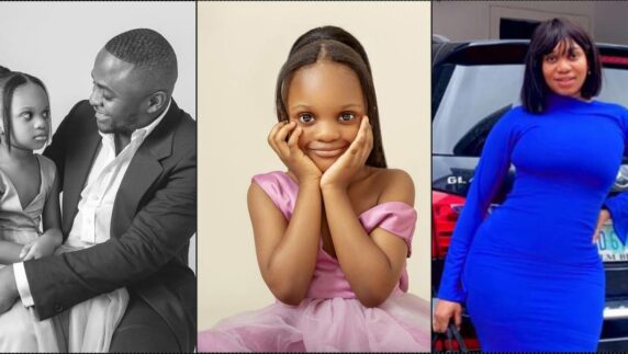 Ubi Franklin celebrates daughter's birthday in style, baby mama Sandra iheuwa reacts