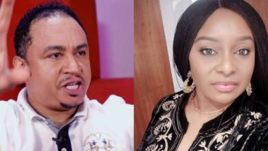 “Is London really this hard?” – Daddy Freeze queries actress, Victoria Inyama as he exposes her means of survival