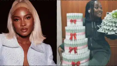 “If e easy to be winner, try am" - Ilebaye says, flaunts money cake and bouquet