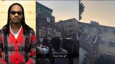Moment fans troop out to hail Naira Marley amidst 'cancelled career' claim