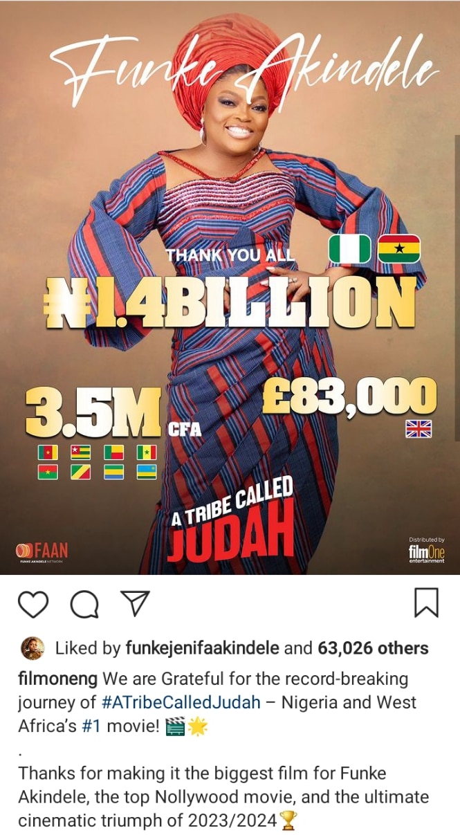 Funke Akindele is grateful for the success of A Tribe Called Judah 