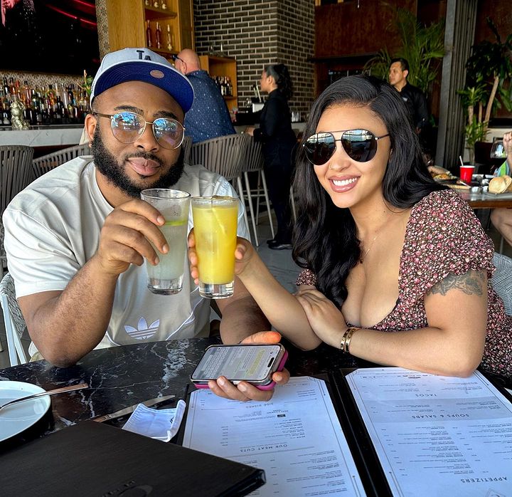 Olakunle Churchill and his wife, Rosy Meurer 