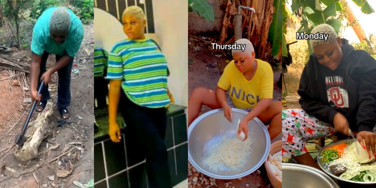 Lady shares how she was turned from slay queen to maid after visiting parents in the village