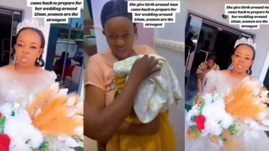 "Serious risk" - Nigerian woman delivers baby at 4am, weds at 10am, all in one day