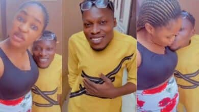 Beautiful lady hypes her hunched husband's cuteness in adorable video