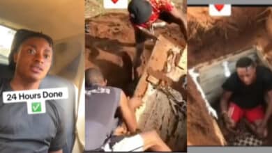 Content creator buried alive finally completes challenge, dug out alive