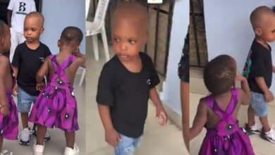 Young boy expresses shock after encountering identical twins for the first time